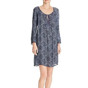 Velvet Batik print Dress by Graham & Spencer Large Navy